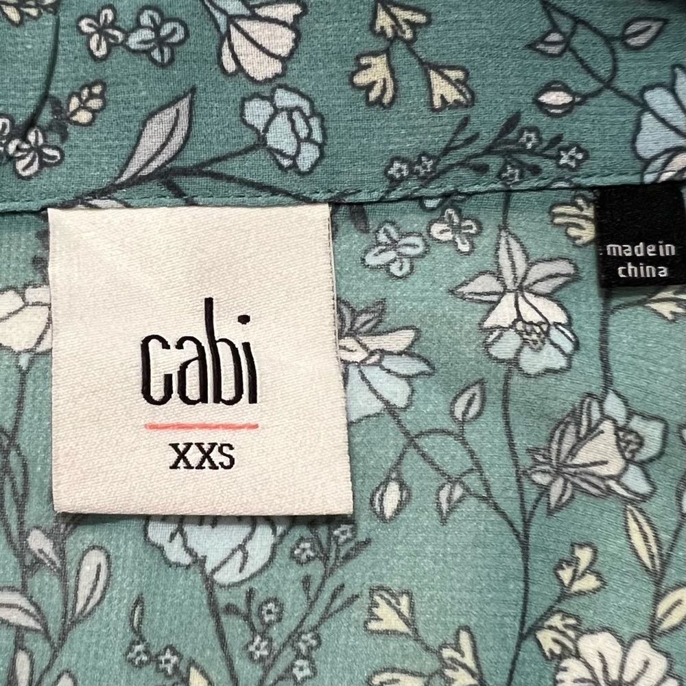 CAbi Women's Chase Field Off Flowers‎ Blouse Size XXS - Picture 11 of 12